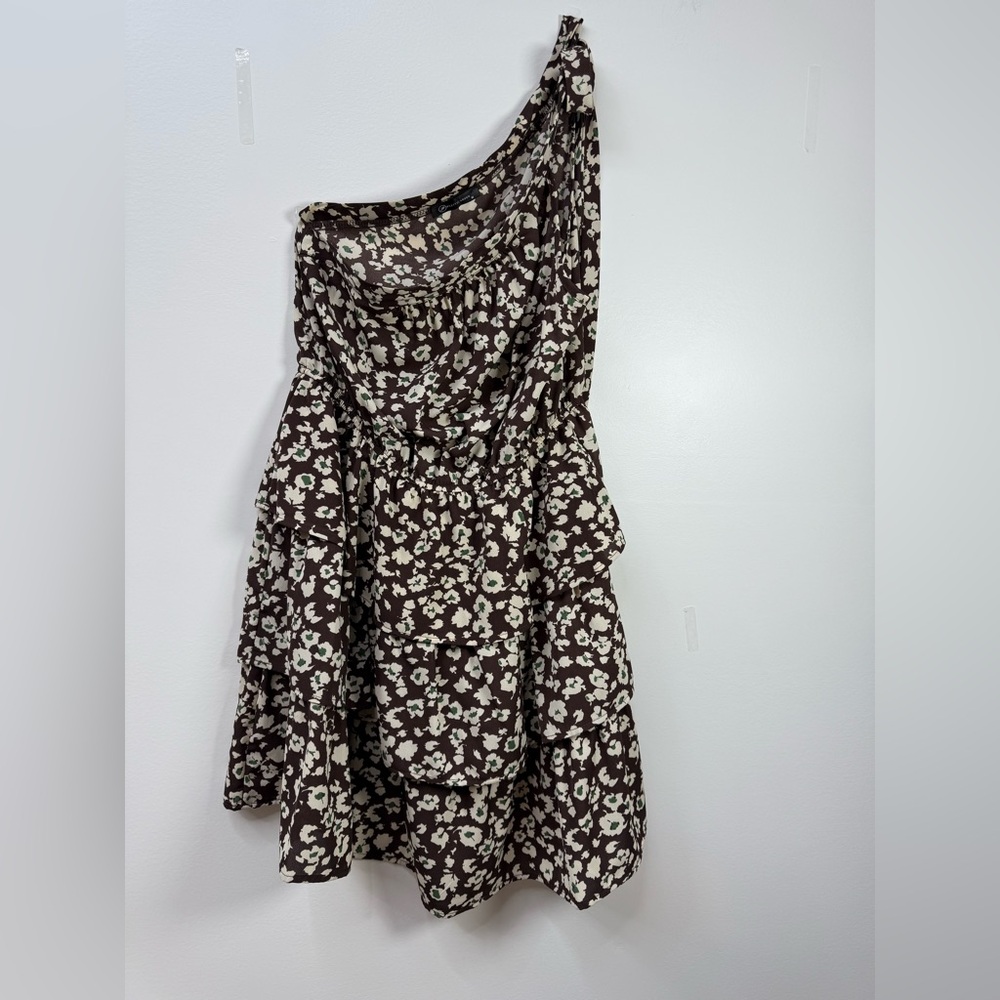 Pretty Garden Floral One-Shoulder Summer Dress size M - Picture 3 of 9